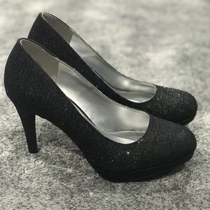 Sparkly/Glittery Black Heels